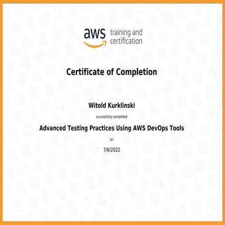 AWS Advanced Testing Practices w/ AWS DevOps Tools | PDF