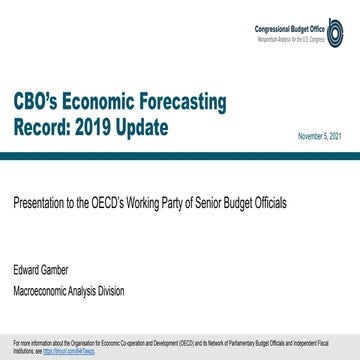 CBO’s Economic Forecasting Record: 2019 Update
