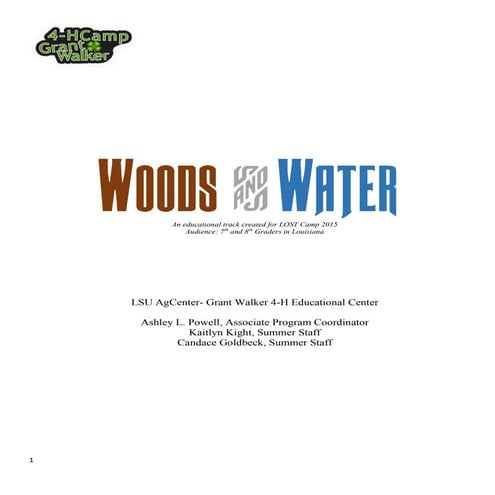 Woods & Water Youth Outdoor Adventure Education Program