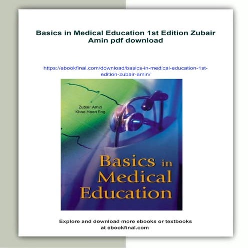 Basics in Medical Education 1st Edition Zubair Amin | PDF