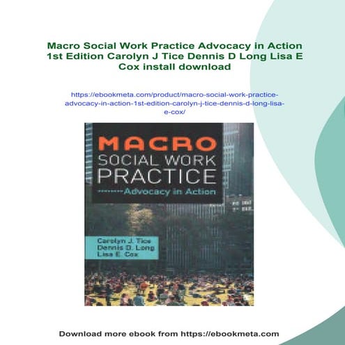 Macro Social Work Practice Advocacy in Action 1st Edition Carolyn J Tice Denn...