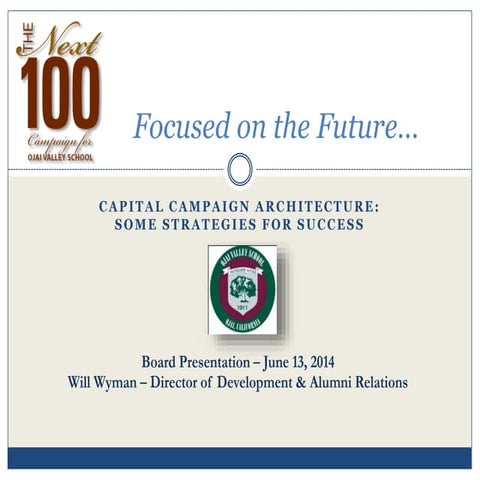 Will's Campaign Powerpoint compressed for June 2014 Board Retreat