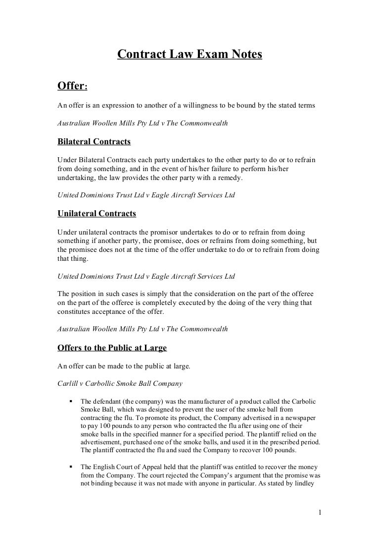 Plete Contracts A Study Notes