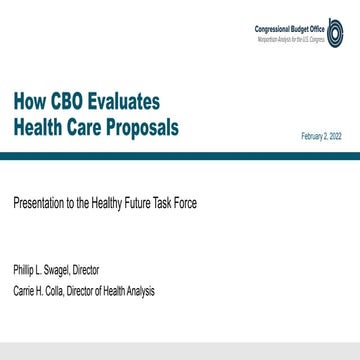 How CBO Evaluates Health Care Proposals