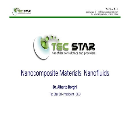 Nanocomposite Materials Nanofluids