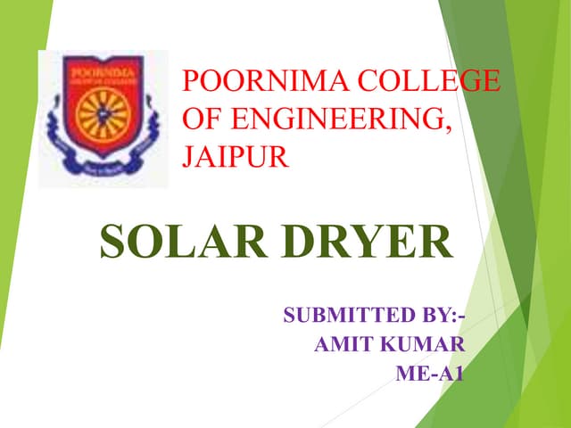 SOLAR DRYER ppt