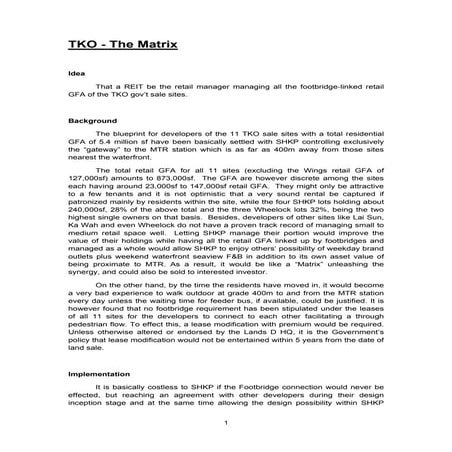 201308 TKO Matrix | PDF