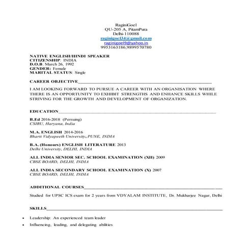 RaginiGoel RESUME
