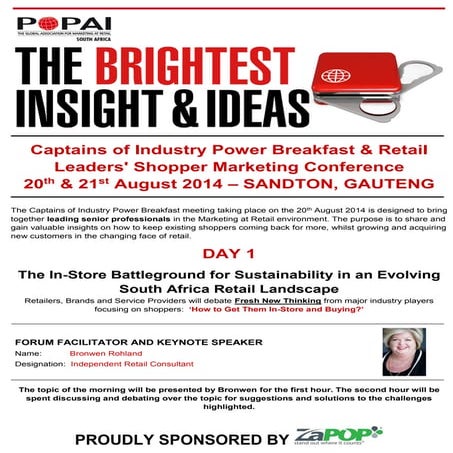 Bandile Ndzishe's example of organised Conferences, Events, Exhibitions, cele...