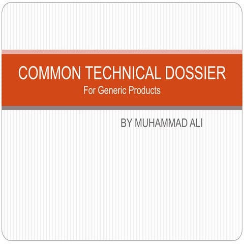 CTD Guidelines Overview