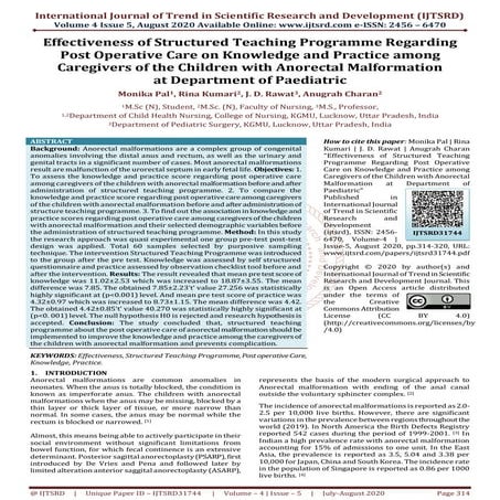 Effect of a Training Program about Maternal Fetal Attachment Skills on ...