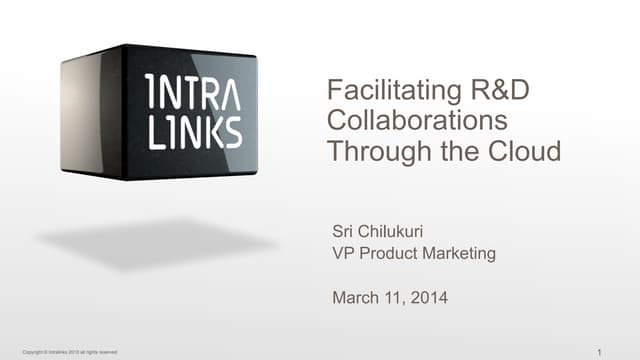 BayBio - Facilitating R&D Collaborations through the Cloud