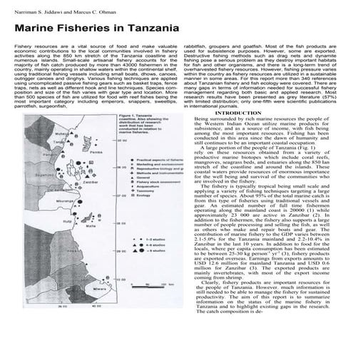 Marine Fisheries in Tanzania - Jiddawi NS and Öhman MC (2002)