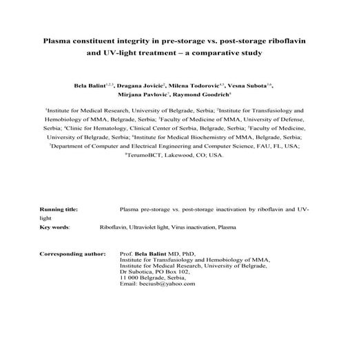 Pathogen inactivation methods | PPTX