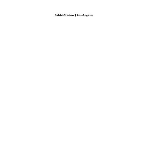 Rabbi Baruch Gradon | Rabbi Gradon | PDF