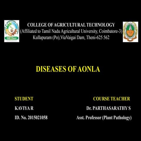 DISEASES OF AONLA 