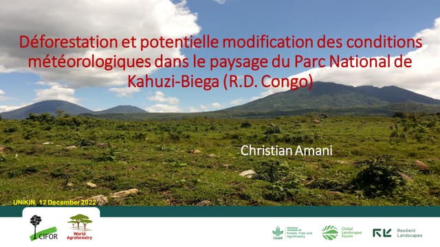 thumbnail of Déforestation et potentielle modification des conditions météorologiques dans le paysage du Parc National de Kahuzi-Biega (R.D. Congo)