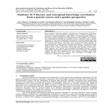 Students’ ICT literacy and conceptual knowledge correlation: from a ...