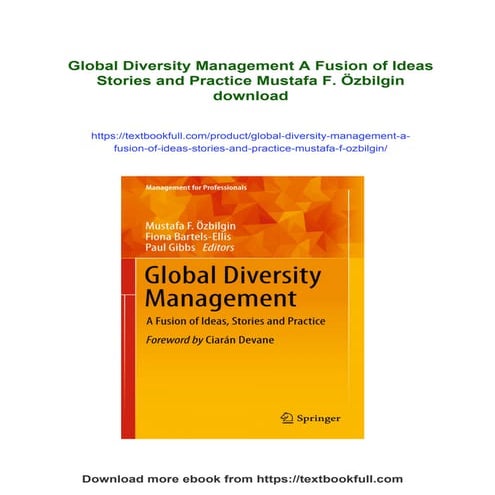 Global Diversity Management A Fusion of Ideas Stories and Practice ...