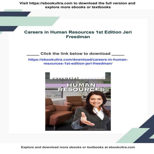 Careers in Human Resources 1st Edition Jeri Freedman