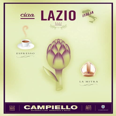 Campiello's April Menu: Lazio