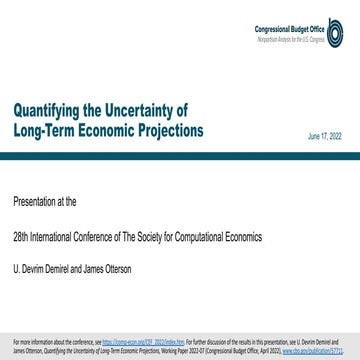 Quantifying the Uncertainty of Long-Term Economic Projections