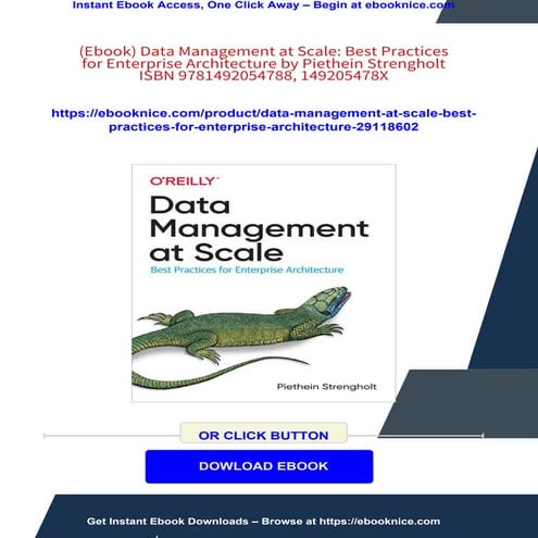 (Ebook) Data Management at Scale: Best Practices for Enterprise Architecture ...