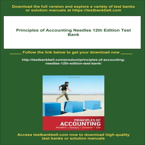 Principles of Accounting Needles 12th Edition Test Bank