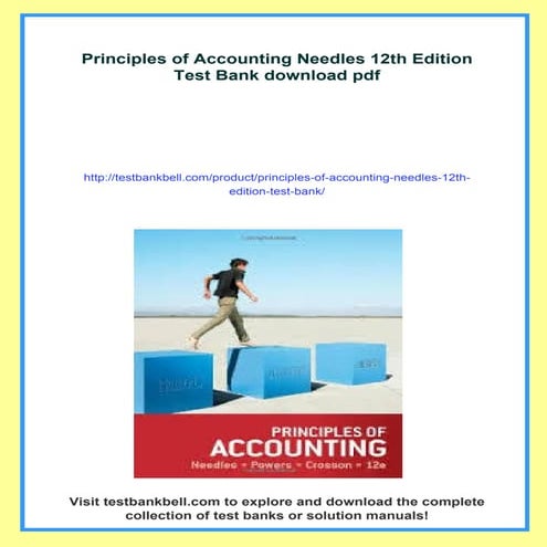 Principles of Accounting Needles 12th Edition Test Bank