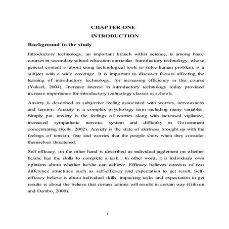 mathematics efficacy, anxiety and students performance in introductory techno...