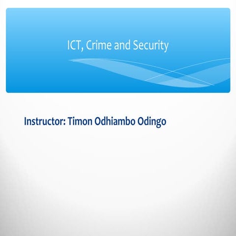 ICT Intro, OS and Applications, Security