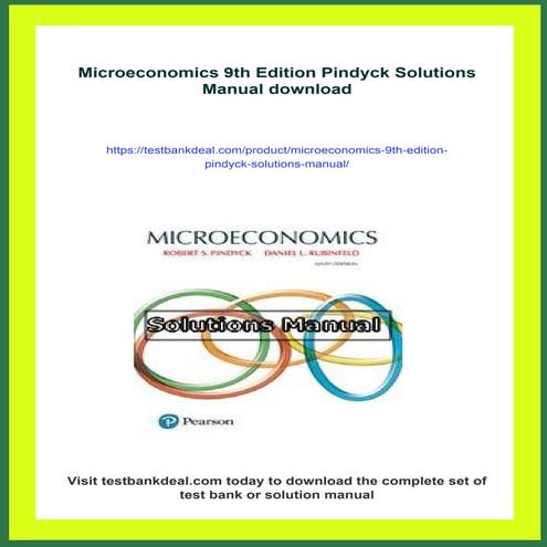 Microeconomics 9th Edition Pindyck Solutions Manual