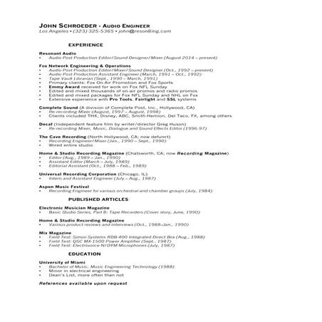 John Schroeder résumé