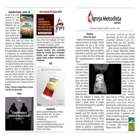 Boletim 587 - 24/06/18