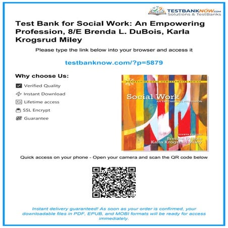 Test Bank for Policy-Based Profession, The An Introduction to Social ...