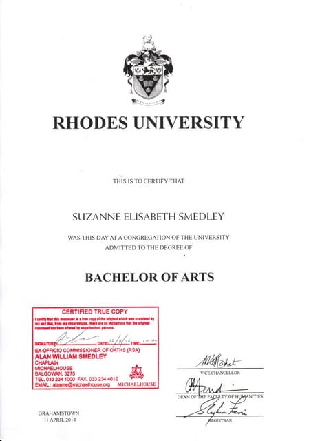 BA Degree Certificate | PDF