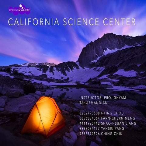 California Science Center (USC CSCI 588)