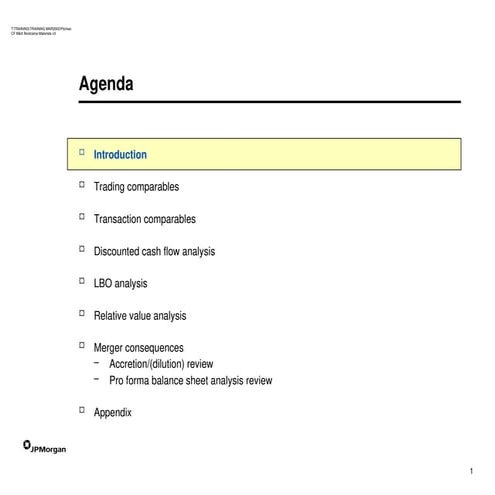 PPT related to training analyst for investment banking