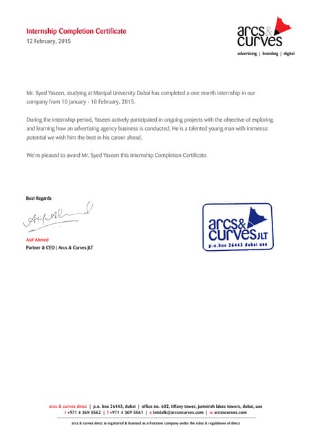 Internship Certificate Akshay | PDF