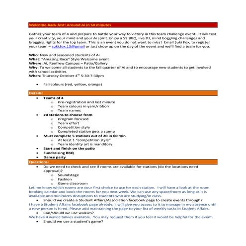 Welcome-back-fest - September 20 2012