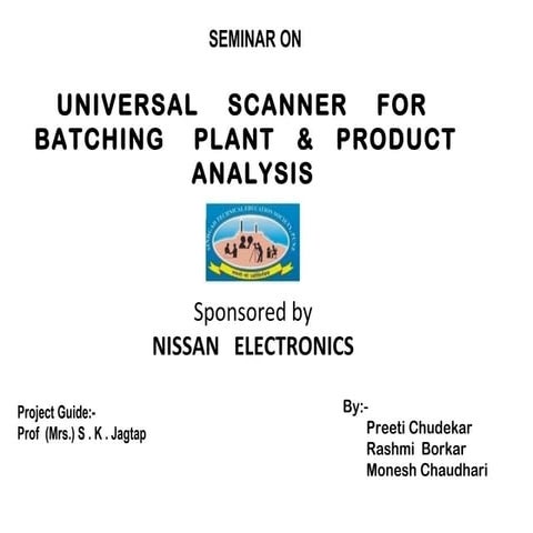 Universal Scanner Enginnering Project