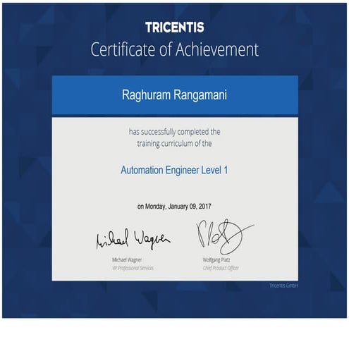 Automation Engineer - Level 1 | PDF