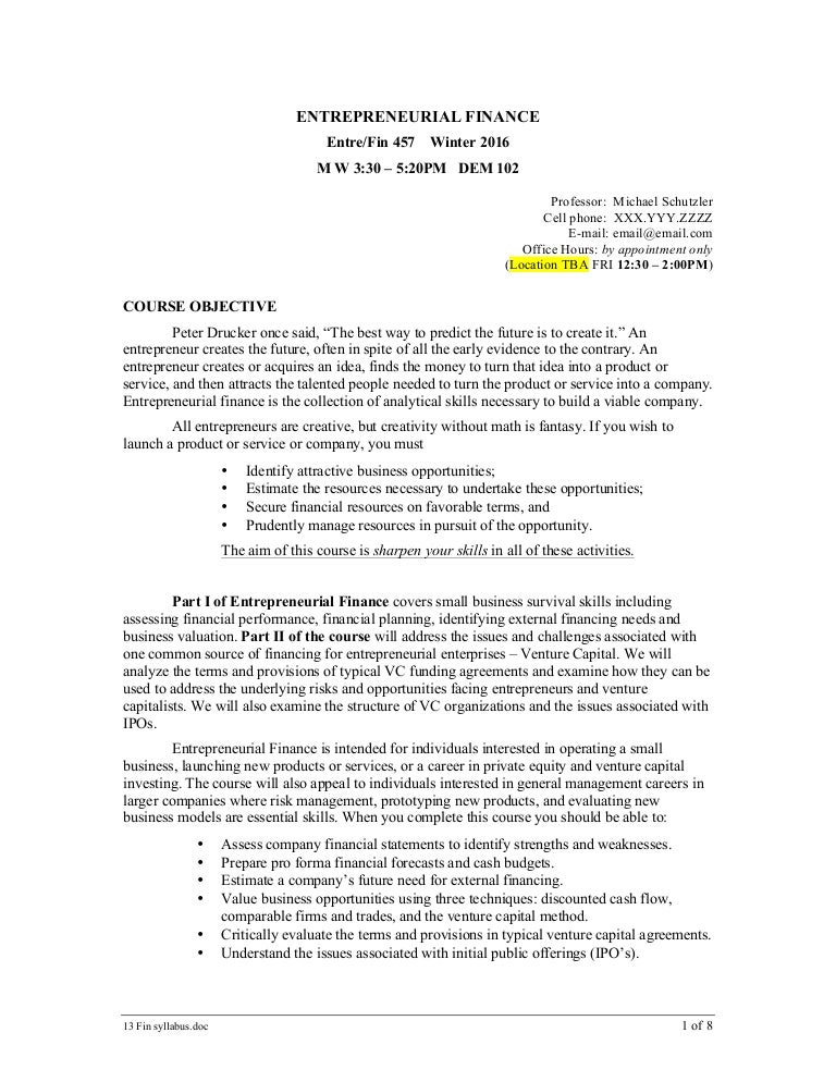 Entrepreneurial finance 5th edition pdf