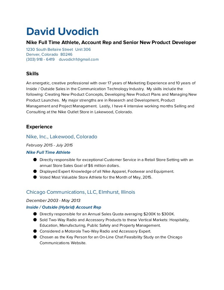 nike full time athlete