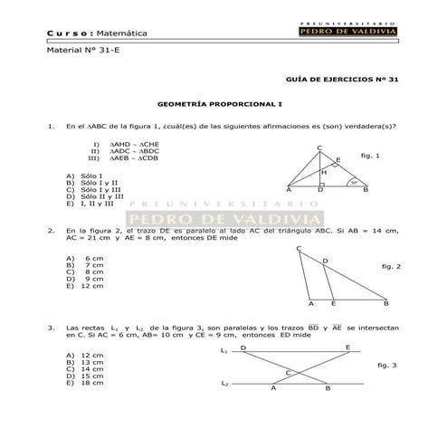 58 ejercicios geometría proporcional 1