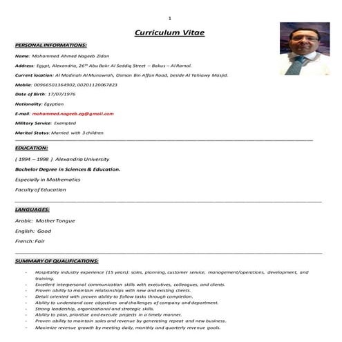 Mohammed Nageeb C.V. - Updated