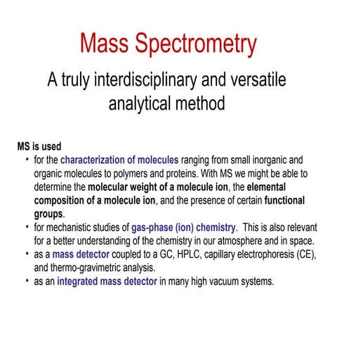 Applications of Mass Spectrometry in Structure Elucidation of Organic ...