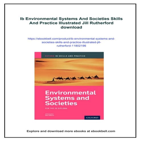 Ib Environmental Systems And Societies Skills And Practice Illustrated Jill R...