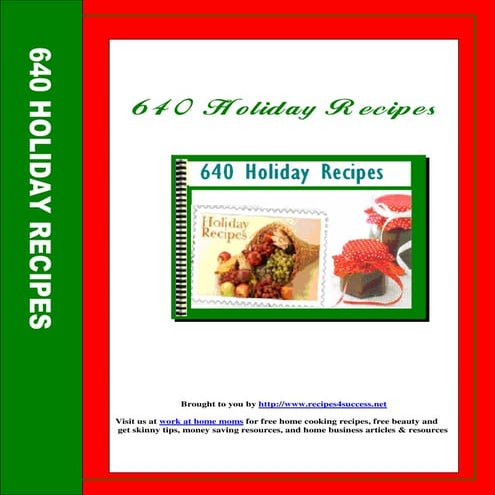 640 Holiday Recipes Volume One