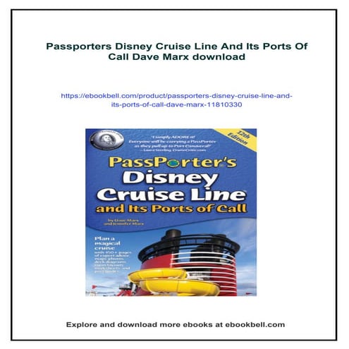 Passporters Disney Cruise Line And Its Ports Of Call Dave Marx | PDF